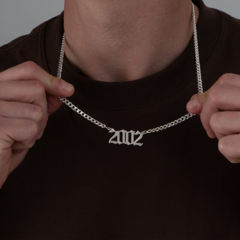 ⁦שרשרת שנת לידה לגבר⁩ – תמונה ⁦2⁩