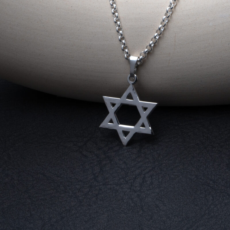 ⁦שרשרת מגן דוד מרוקע לגבר⁩ – תמונה ⁦6⁩