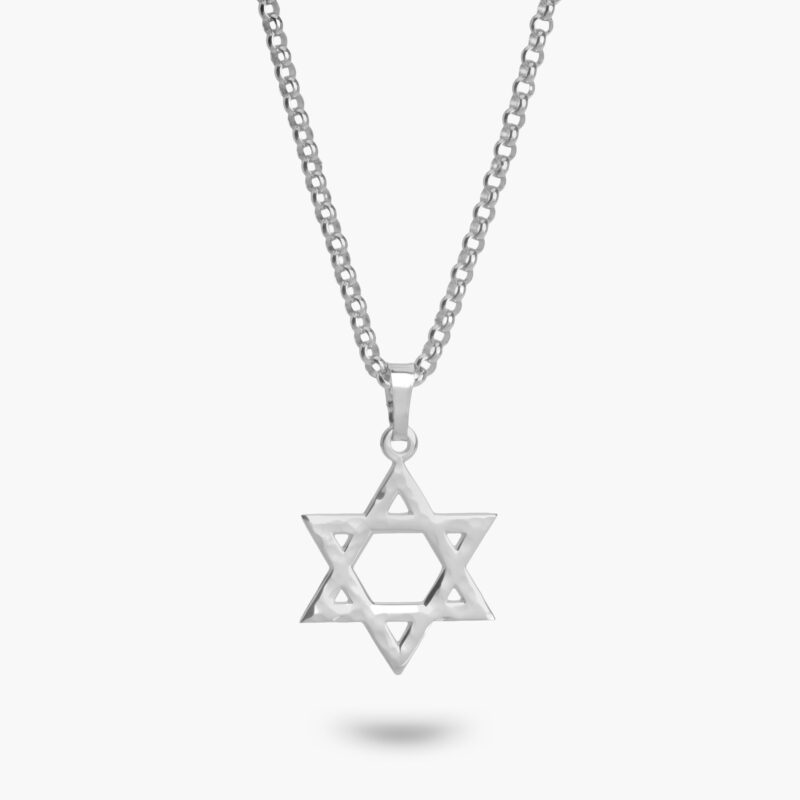 ⁦שרשרת מגן דוד מרוקע לגבר⁩ – תמונה ⁦8⁩