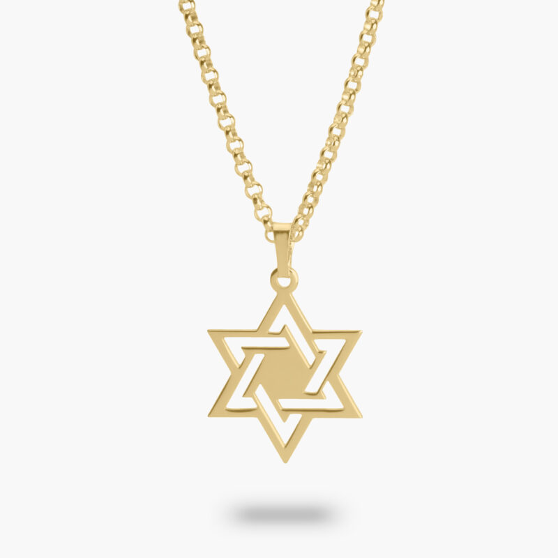 ⁦שרשרת מגן דוד שזור לגבר⁩ – תמונה ⁦6⁩