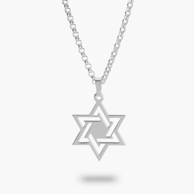 ⁦שרשרת מגן דוד שזור לגבר⁩ – תמונה ⁦7⁩