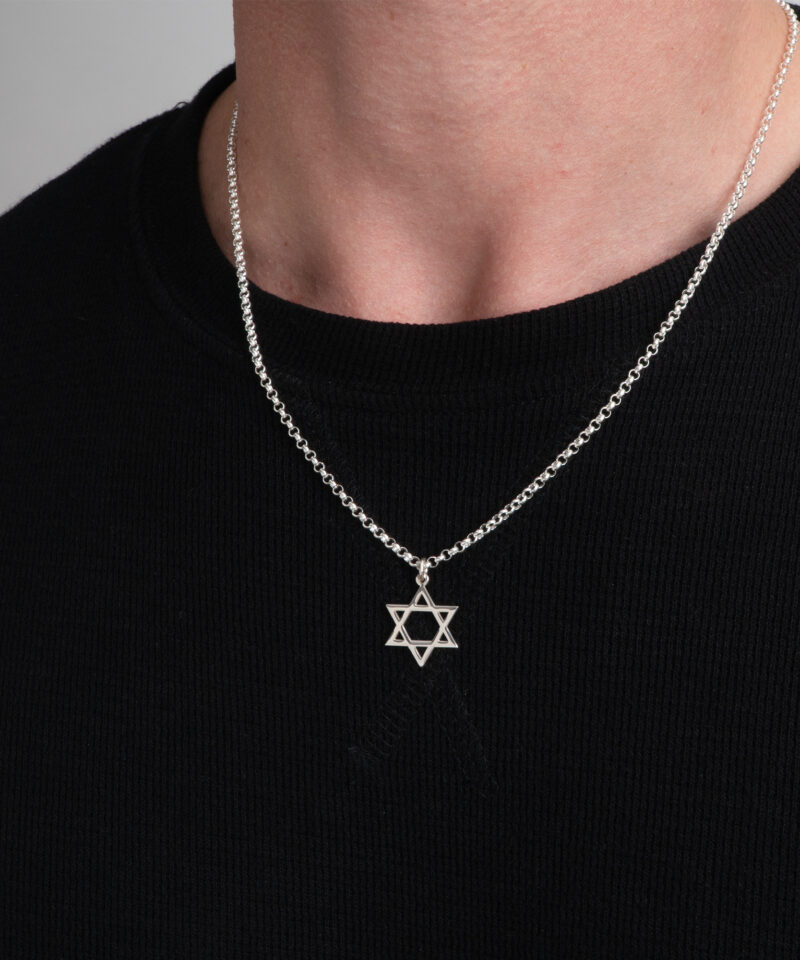 שרשרת מגן דוד לגבר