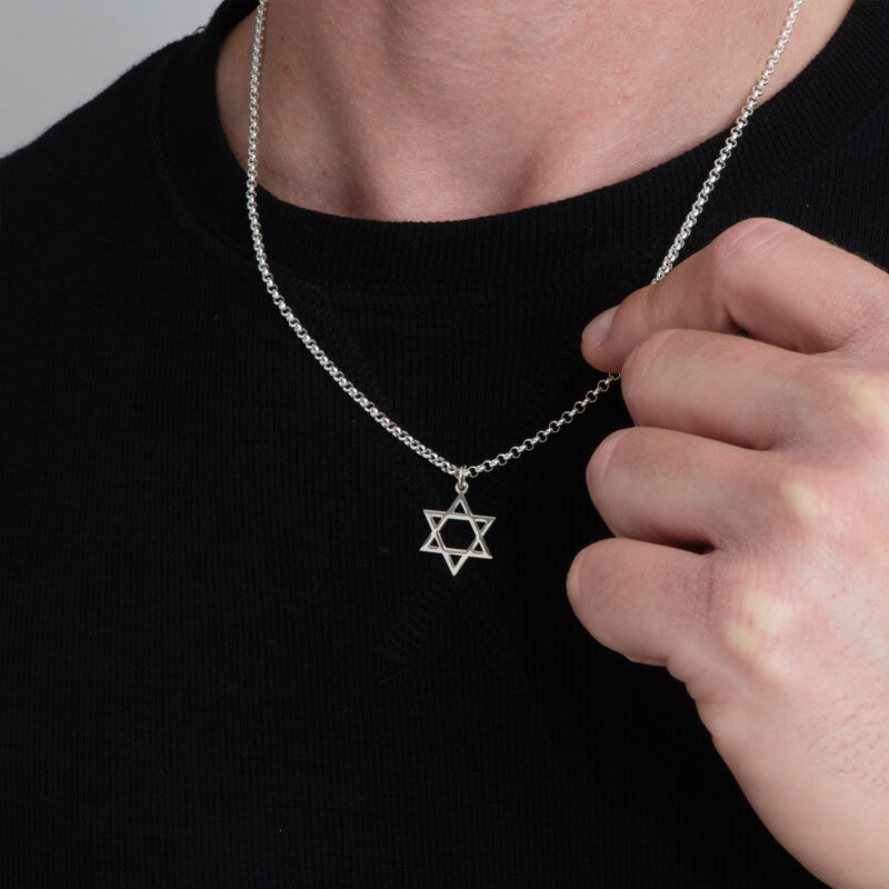 ⁦שרשרת מגן דוד לגבר⁩ – תמונה ⁦2⁩